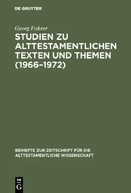 Cover of Studien zu alttestamentlichen Texten und Themen (1966-1972)