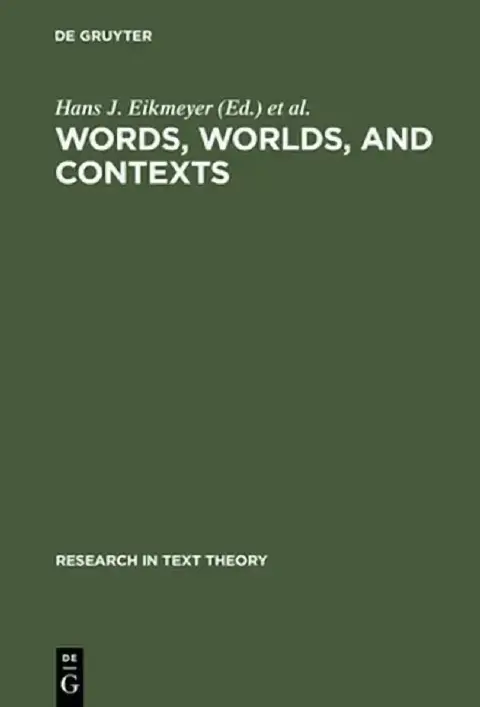 Cover of Words, Worlds, and Contexts