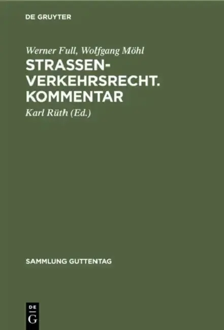 Cover of Straßenverkehrsrecht. Kommentar