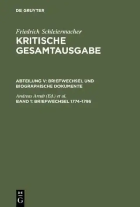Cover of Briefwechsel 1774-1796