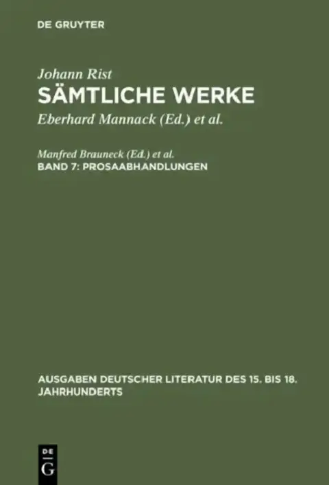 Cover of Prosaabhandlungen