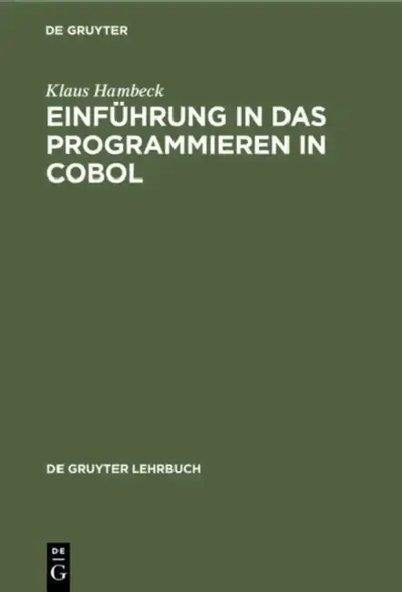 Cover of Einführung in das Programmieren in COBOL