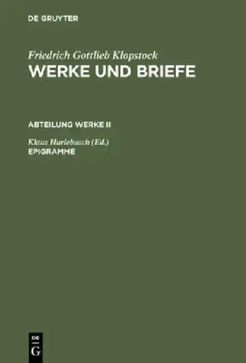 Cover of Epigramme