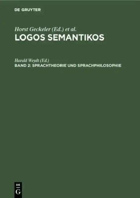 Cover of Sprachtheorie und Sprachphilosophie