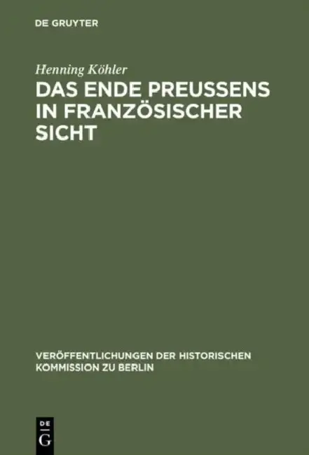 Cover of Das Ende Preußens in französischer Sicht