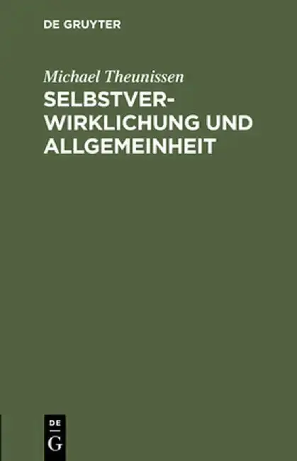 Cover of Selbstverwirklichung Und Allgemeinheit