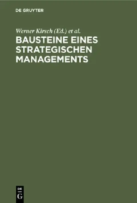 Cover of Bausteine Eines Strategischen Managements