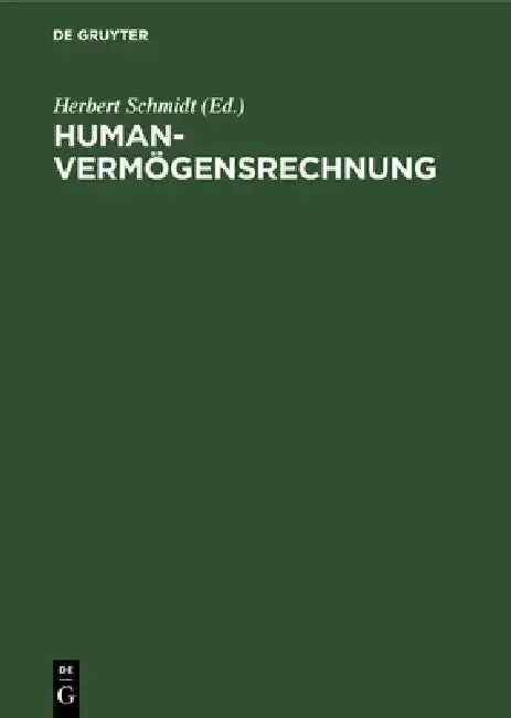 Cover of Humanvermögensrechnung