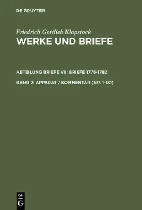 Cover of Apparat / Kommentar (Nr. 1-131)