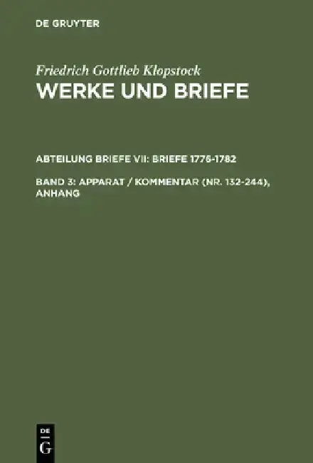 Cover of Apparat / Kommentar (Nr. 132-244), Anhang