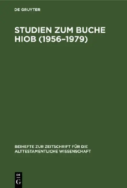 Cover of Studien Zum Buche Hiob (1956-1979)