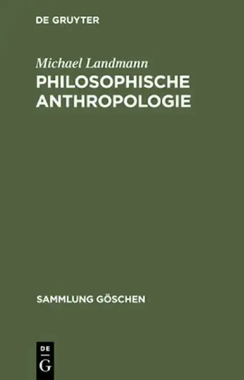 Cover of Philosophische Anthropologie