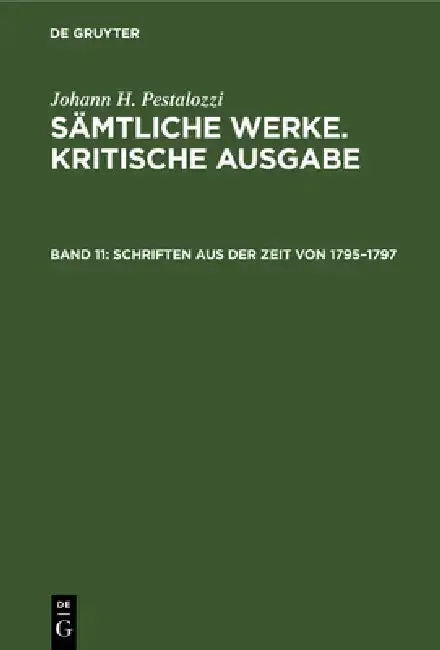 Cover of Schriften Aus Der Zeit Von 1795-1797