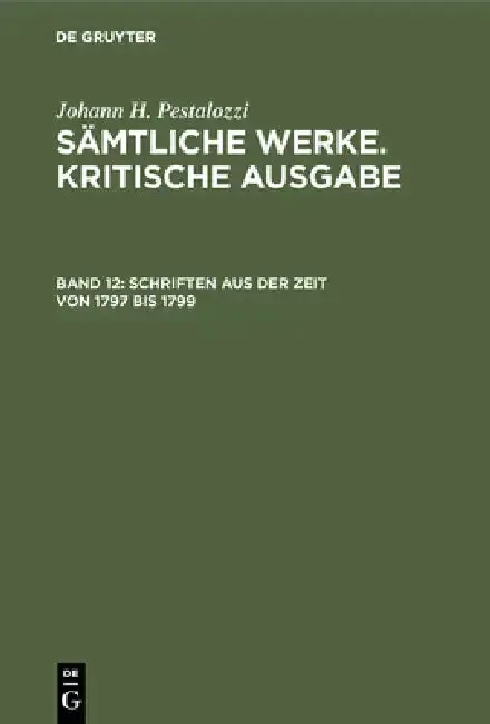 Cover of Schriften Aus Der Zeit Von 1797 Bis 1799