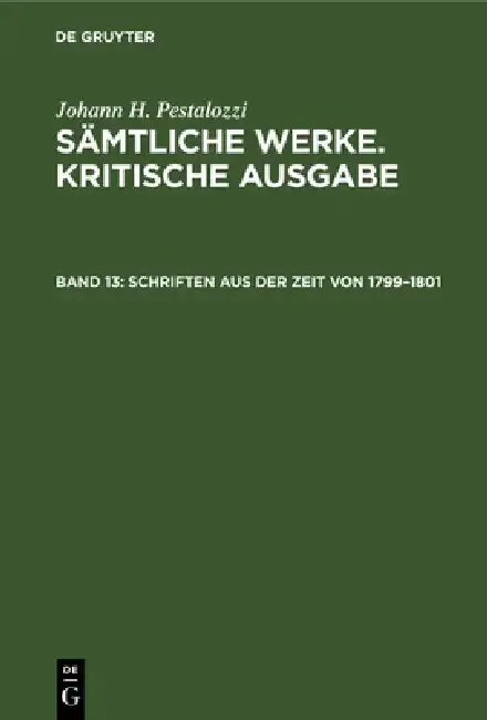 Cover of Schriften Aus Der Zeit Von 1799-1801