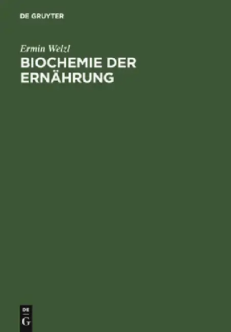 Cover of Biochemie Der Ernährung