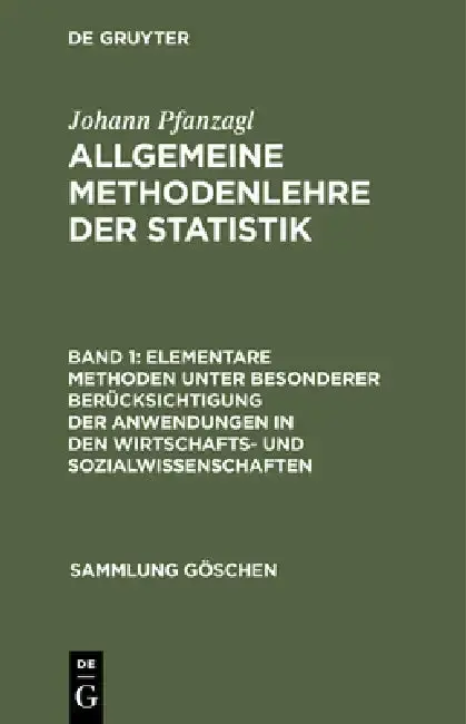 Cover of Elementare Methoden unter besonderer Berücksichtigung der Anwendungen in den Wirtschafts- und Sozialwissenschaften