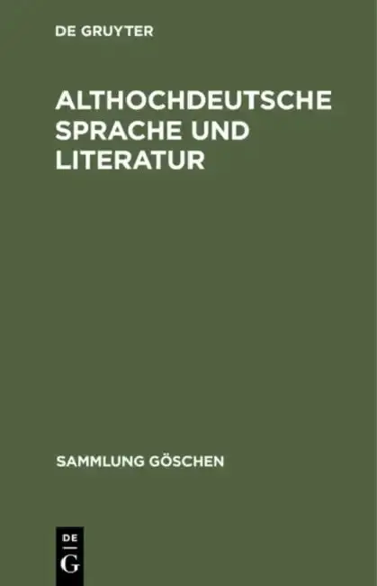 Cover of Althochdeutsche Sprache und Literatur