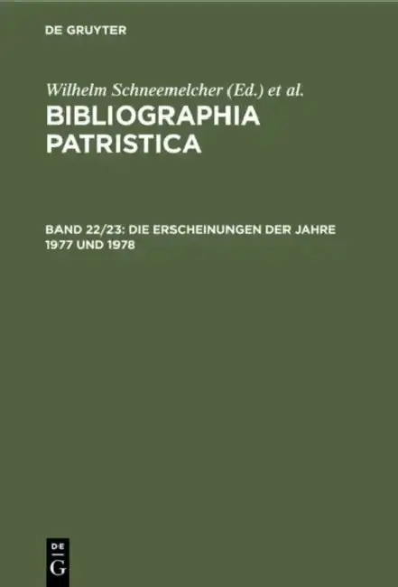 Cover of Die Erscheinungen Der Jahre 1977 Und 1978