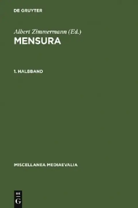 Cover of Mensura. 1. Halbbd