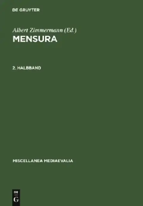 Cover of Mensura. 2. Halbband