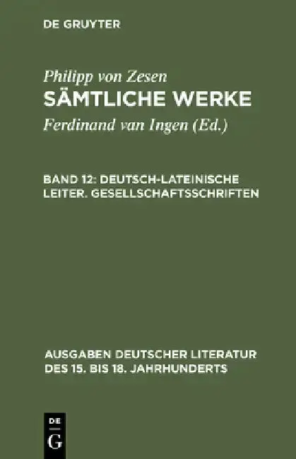 Cover of Deutsch-lateinische Leiter. Gesellschaftsschriften