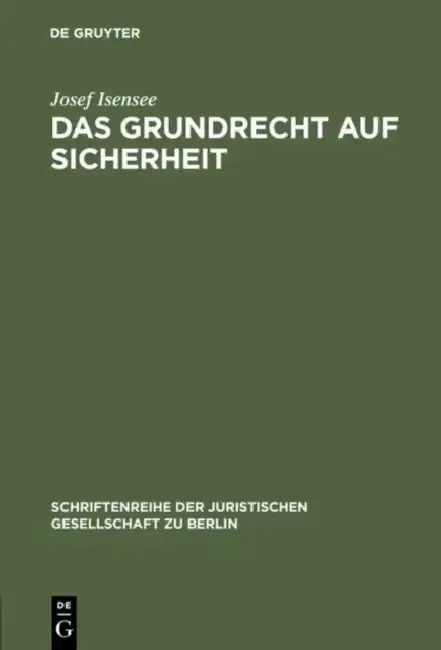 Cover of Das Grundrecht auf Sicherheit