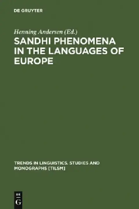 Cover of Sandhi Phenomena in the Languages of Europe