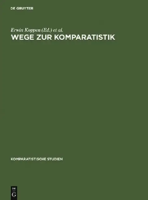 Cover of Wege Zur Komparatistik