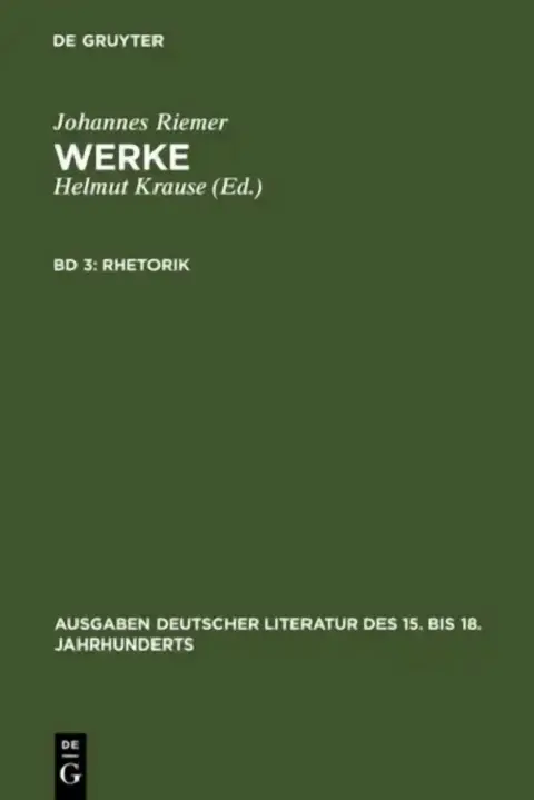 Cover of Rhetorik