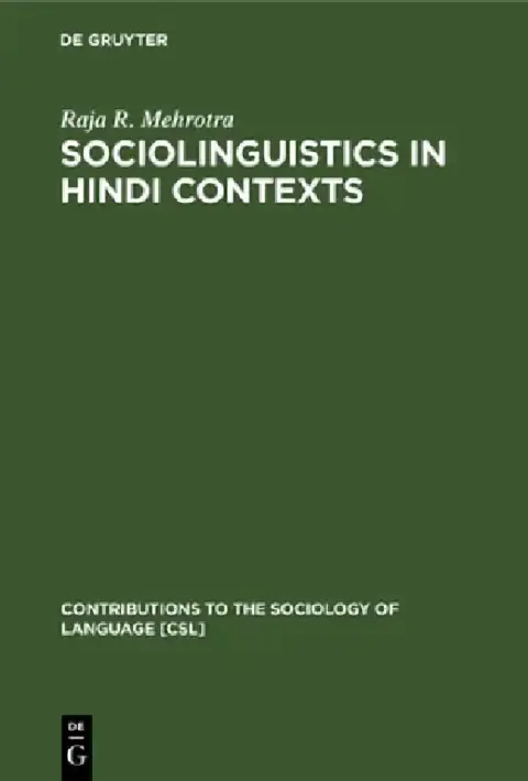 Cover of Sociolinguistics in Hindi Contexts