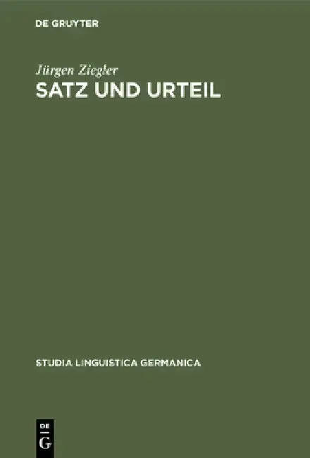 Cover of Satz und Urteil