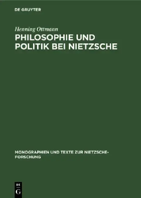 Cover of Philosophie und Politik bei Nietzsche
