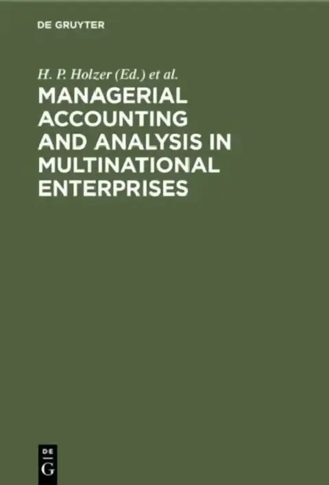 Cover of Managerial Accounting & Analysis in Multinational Enterprises