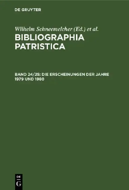 Cover of Die Erscheinungen Der Jahre 1979 Und 1980