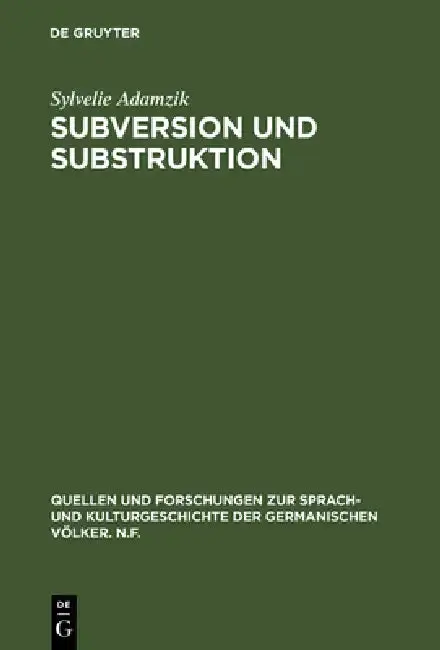 Cover of Subversion und Substruktion