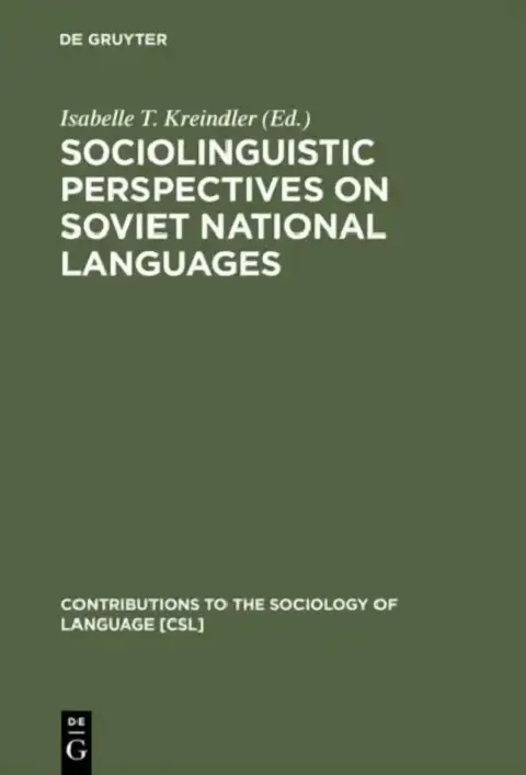Cover of Sociolinguistic Perspectives on Soviet National Languages