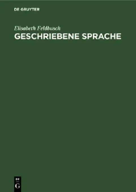 Cover of Geschriebene Sprache