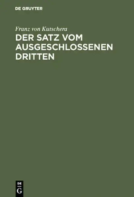 Cover of Der Satz Vom Ausgeschlossenen Dritten