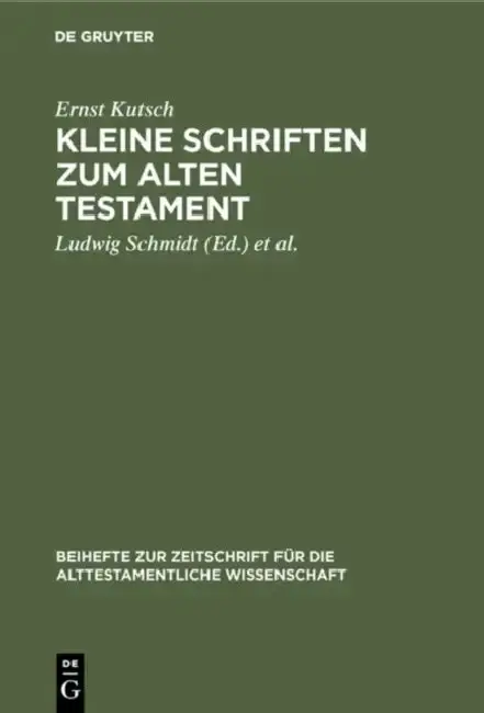 Cover of Kleine Schriften Zum Alten Testament