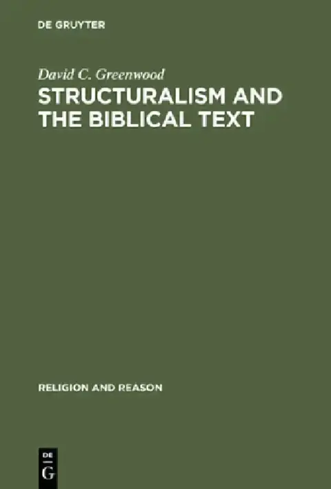 Cover of Structuralism and the Biblical Text