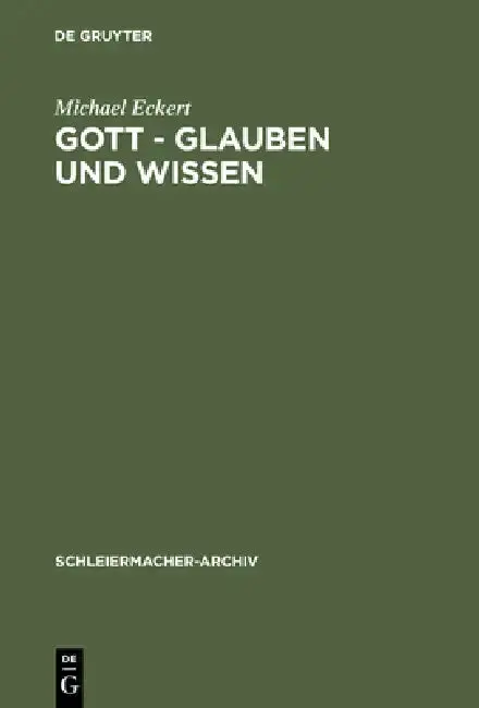 Cover of Gott - Glauben Und Wissen