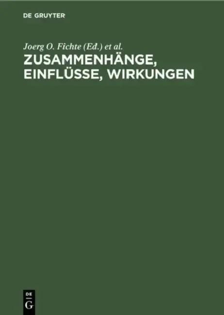 Cover of Zusammenhänge, Einflüsse, Wirkungen