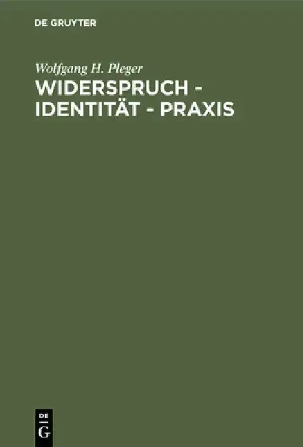 Cover of Widerspruch - Identität - PRAXIS