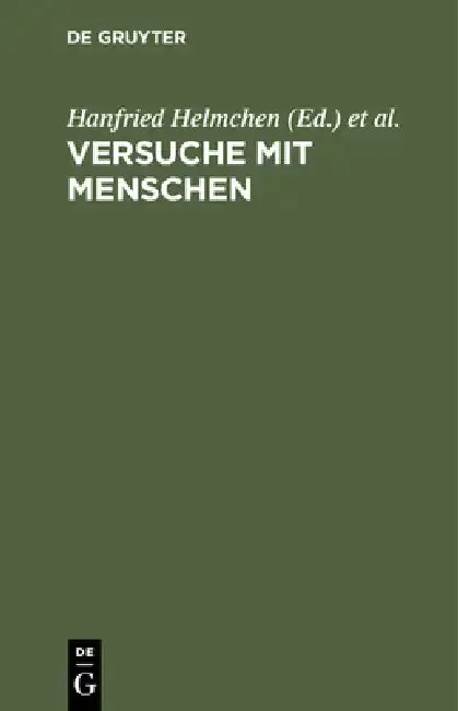 Cover of Versuche mit Menschen