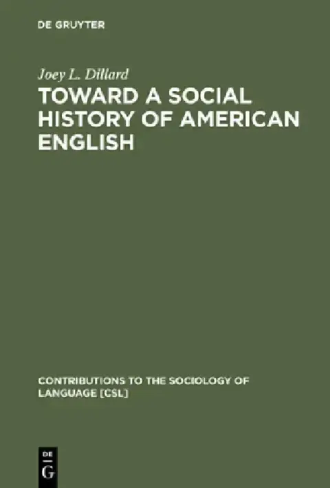 Cover of Toward a Social History of American English
