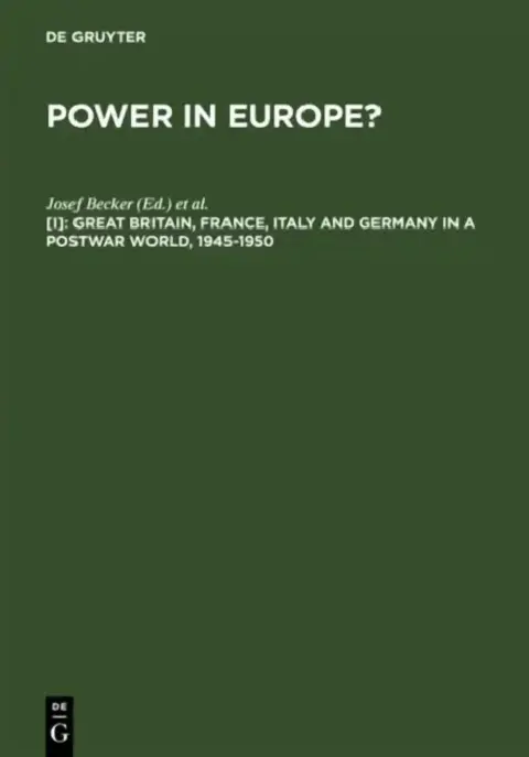 Cover of Great Britain, France, Italy and Germany in a Postwar World, 1945-1950