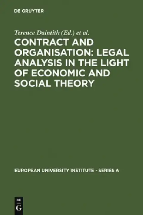 Cover of Contract and Organisation