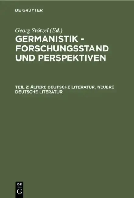 Cover of Ältere Deutsche Literatur, Neuere Deutsche Literatur