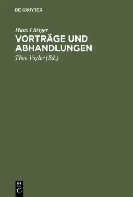 Cover of Vorträge und Abhandlungen